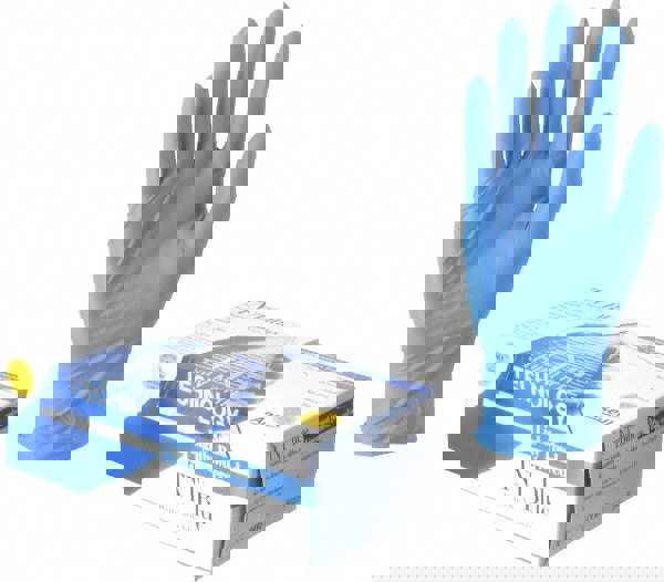 Series TouchNTuff Disposable Gloves: Size Medium, 4.3 mil, Uncoated-Coated Nitrile, Industrial Grade, Powdered